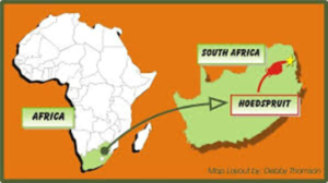 Map showing location of Hoedspruit, South Africa, destination of 2026 Travel Bursary recipient.